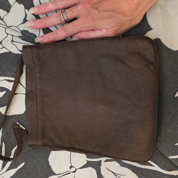 HERMES Toudu Shoulder Crossbody Bag Leather Brown - Picture 14 of 16